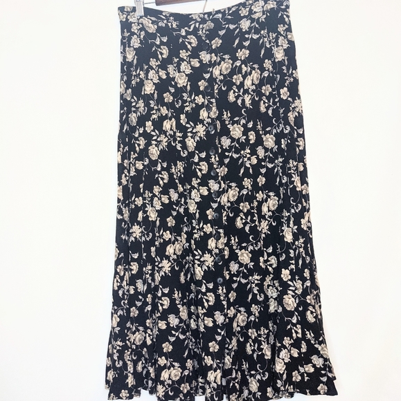 Express Dresses & Skirts - Vintage Express Button Floral Skirt L